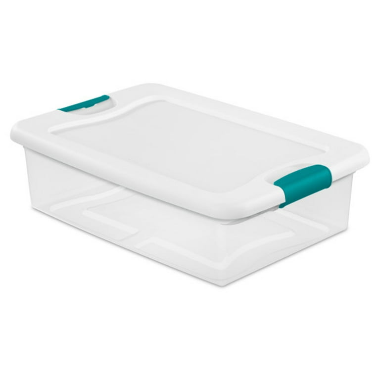 Sterilite 32 Qt Plastic Clear Stackable Latching Storage Box