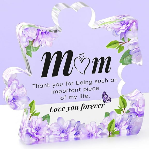 Gifts For Mom From Daughter Son Mother's Day Birthday Gifts For Best Mom Ever Ideas Gift 3.9x3.9 In Acrylic Plaque Desk Decorations Anniversary Valentine's Thanksgiving Day Decor