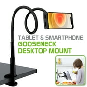 Cellet Flexible Gooseneck Tablet & Smartphone Holder – 32-Inch Adjustable Arm Stand for Desk, Bed, Kitchen, Office – Universal Clamp Mount for 4.5”-8.5” Devices