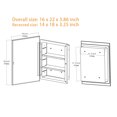 thumbnail image 4 of IDYLLOR Plastic Bathroom Medicine Cabinet with Framed Mirror 16 x 22 inch, Surface and Recessed Mount, 4 of 7