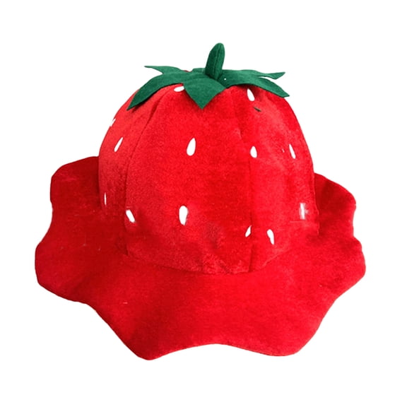 Trendsetting Strawberry Hat for Douple Engagement Wedding Costume Photo Props Party Wear
