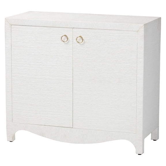 bali & pari Ximena Grasscloth Storage Cabinet 2-Door Woven Accent Cabinet