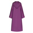 thumbnail image 3 of Robe à Capuche Unie pour Femmes, Ample, Cardigan de Noël, 3 of 3