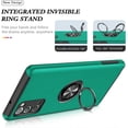 thumbnail image 4 of Galaxy Note 20 5G Case for Samsung Note 20 Case  Grade Shockproof Built-in Ring Holder Kickstand Car Mount  Heavy Duty Protective Case for Galaxy Note 20 Phone Case (Dark Green), 4 of 14