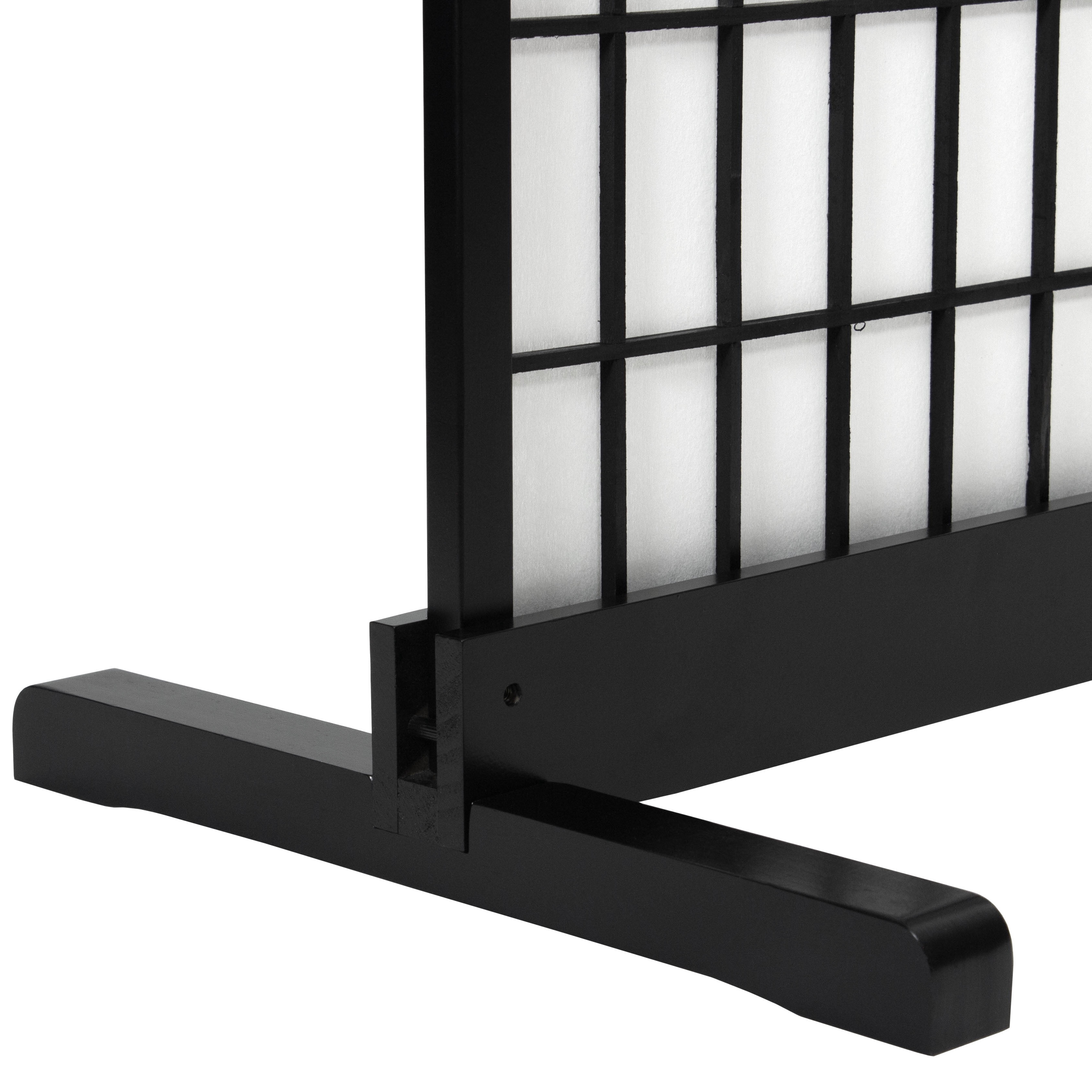 Room Divider Stand Black 3 Panel