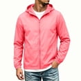 thumbnail image 2 of Men's Jackets Hooded Zip Up Casual Lightweight Windbreaker Jacket with Pockets Spring Fall Fashion Clothes, 2 of 9