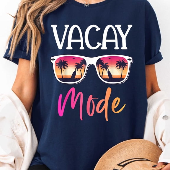Vacay Mode Summer Beach Hawaii Vacation Graphic T-Shirt, Sizes S-5XL, Tbun