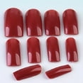 thumbnail image 4 of EFT 500pcs Dark Red ABS Plastic French Full False Fake Nail Tips Art Fashion Design, 4 of 4