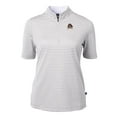 thumbnail image 2 of Women's Cutter & Buck  Gray ECU Pirates DryTec Virtue Eco Pique Stripe Recycled Polo, 2 of 3