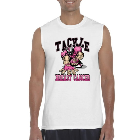 Artix - Men's Graphic T-Shirt Sleeveless, up to Men Size 3XL - Tackle Breast Cancer
