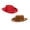 Red, Brown, variant on Kids Felt Woody Cowboy Hat | Adjustable WideâBrim Western Hat, Costume Accessory for Themed Party & DressâUp Activities,2 Pcs