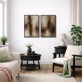 thumbnail image 5 of Framed Canvas Print Neutral Abstract Wall Art Set of 2 Modern Decorative for Living Room Bedroom - 24"x36"x2 BLACK, 5 of 8