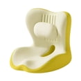 thumbnail image 4 of Cojín ortopédico para silla de oficina, cojín para asiento de coche, oficina y viajes. Amarillo, 4 of 9