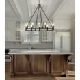 thumbnail image 5 of JONATHAN Y Oberto 36" 12-Light Iron Classic Industrial Ring LED Chandelier, Oil Rubbed Bronze, JYL7497A, 5 of 8