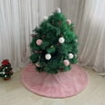 thumbnail image 4 of Pink Bling Christmas Tree Skirts, 20 inches Luxury Glitter Bright Silk Double Layers Xmas Tree Base Cover Mat for Xmas New Year Home Party Decorations, 4 of 5