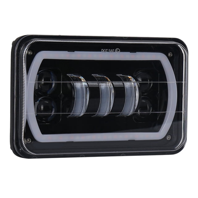 4X6 Inch LED Head Light Lamp DRL Headlight Crystal Clear Hi-Lo Beam DRL Light for Wrangler Truck