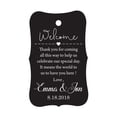 thumbnail image 1 of 100 PCS Wedding Welcome Personalized Wedding Favor Gift Paper Tags Custom Made Thank you Hang Tags, 1 of 1
