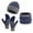 Navy, variant on Winter Hats for Men Adult Knitted Beanie Scarf and Gloves 3 Piece Set, Thick Warm Thermal Skull Cap Neck Warmer Touchscreen Mittens Cold Weather Gear for Chilly Morning Commute Everyday Casual