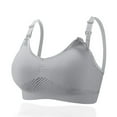 thumbnail image 2 of Women Hands-free Breast Pump Nursing Bras Maternity Pregnant Breastfeeding Vest On Gray XL(XL), 2 of 3