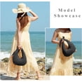 thumbnail image 6 of CNV Women Hand Carry Only Straw Bag, Crescent Summer Beach Purse, Soft Faux Straw Tote 2025, 6 of 12