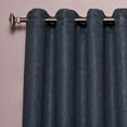 thumbnail image 3 of Quality Home Faux Leather Grommet Top Insulated Curtain - 52" x 84" - BLACK (Set of 2 Panels), 3 of 3