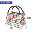 thumbnail image 3 of Vsdgher Bird and Floral Print Insulated Reusable Bags with Sturdy Zipper and Handles, Foldable Totes for Hot or Cold Food Bring or Delivery, 3 of 8