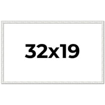32x19 Frame White Real Wood Picture Frame Width 0.75 inches | Interior Frame Depth 0.5 inches |