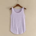 thumbnail image 4 of WREESH Womens Summer Loose Tank Tops Solid Color Scoop Neck Sleeveless Blouses Bottom Shirt Purple, 4 of 6