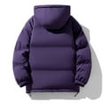 thumbnail image 4 of Zimjoy Mens Winter Jackets with Hood Thicken Insulated Puffer Jacket Men Big and Tall Lightweight Down Jackets & Coats Travel Ski Hooded Jacket, Purple L, 4 of 8
