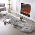 thumbnail image 1 of JOLUSERE Luxury Ultra Soft Faux Fur Area Rugs,3'x5'Fuzzy Faux Fur Rugs for Living Room Bedroom,Grey, 1 of 9