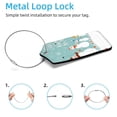 thumbnail image 2 of Square 2Pack PU Leather Merry Xmas Snowmen Cruise Luggage Tag with Privacy Cover and Stainless Steel Ring - Suitable for Travel Handbags Backpacks Luggage Tags, 2 of 6