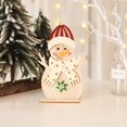 thumbnail image 1 of Fiudx Ofertas relámpago Adornos navideños de madera hechos a mano para el hogar, estilo muñeco de nieve anciano, 1 of 2
