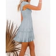 thumbnail image 2 of Sherrylily Summer Women Ruffle Dresses Elastic Empire Waist A-line Layered Swing Flowy Mini Dress, 2 of 4