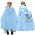 thumbnail image 1 of MIASHUI Imperméables pour Enfants Ponchos de Pluie Imperméables Réutilisables avec Capuchon pour Garçons et Filles, Bleu, 16-18 Ans, 1 of 3
