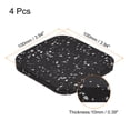 thumbnail image 2 of Uxcell Treadmill Mat-3.9"x3.9" Exercise Equipment Mat for Floor Protection Sound Reduction, Black White 4 Pack, 2 of 5