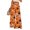 Saffron, variant on WTOBBY Women's Halloween Themed Elastic Waist Drawstring Pocket Pants, Loose Casual Printed Wide Leg Trousers for Seasonal Holiday Wear,Dark Purple L