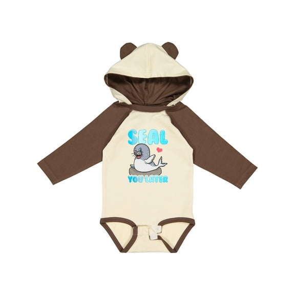 Inktastic Seal Cute Sea Lion Boys or Girls Long Sleeve Baby Bodysuit