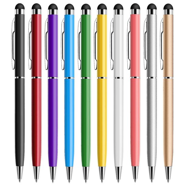 Bolígrafo YONGSHENG paquete de 10 bolígrafos retráctiles capacitivos universales 2 en 1 y lápiz de pantalla táctil Styli para tabletas/ipad/iphone