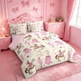 thumbnail image 2 of meiyoeat Retro Western Cowgirl 7Pcs Queen Bedding For Kids, Pink Vintage Cowboy Boots Bedding Comforter Set Queen For Girls,Pink Reversible, 2 of 7