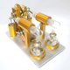 thumbnail image 3 of Vogacara Mini motor de combustión interna de doble cilindro de Metal, generador de modelo, escritorio de energía de vapor de calor, equipo educativo, Juguetes Educativos Vogacara FN009911-00B, 3 of 6