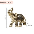 thumbnail image 3 of Estatua Resina Feng Shui elefante estatua colección regalos para estudio oficina estantería (M) Tmvgtek Libre de BPA, 3 of 3