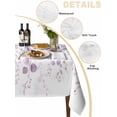 thumbnail image 2 of Purple Eucalyptus Table Cloth, Spring Botanical Plant Aesthetic Waterproof Tablecloth for Square Tables, Reusable Washable Fabric Table Cover for Restaurant Kitchen Dining Tables 54"x54", 2 of 6