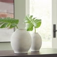 thumbnail image 4 of Signature Design by Ashley Clayson Vase, Distressed Sage Green Ceramic, 10 Inch Decorative Accent, 4 of 6