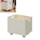 thumbnail image 5 of Caja de almacenamiento de libros con asas laterales dobles, apilable, rodamiento de carga de 50kg, contenedores de almacenamiento de archivos de uso multifuncional con rueda, 5 of 10