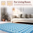 thumbnail image 2 of ODIKA 4'x6' Machine Washable Non-Slip Area Rug, Geometric Patterned Bath for Bathroom Floor Refresh High Traffic Rug, Blue, 121511, 2 of 7