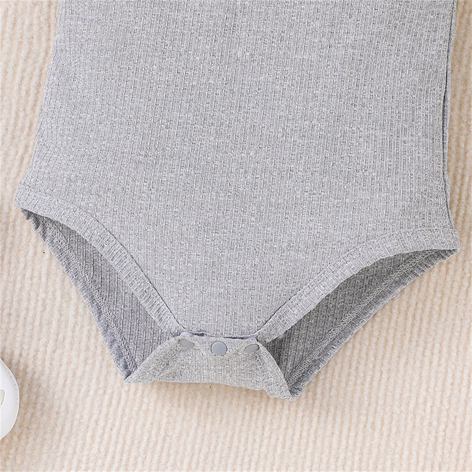 Baby Cotton Bodysuit 3 Pack Sleeveless Ribbed Rompers Cross-Back Basic Onesies Unisex Casual Short Jumpsuits, Black, 6 Months