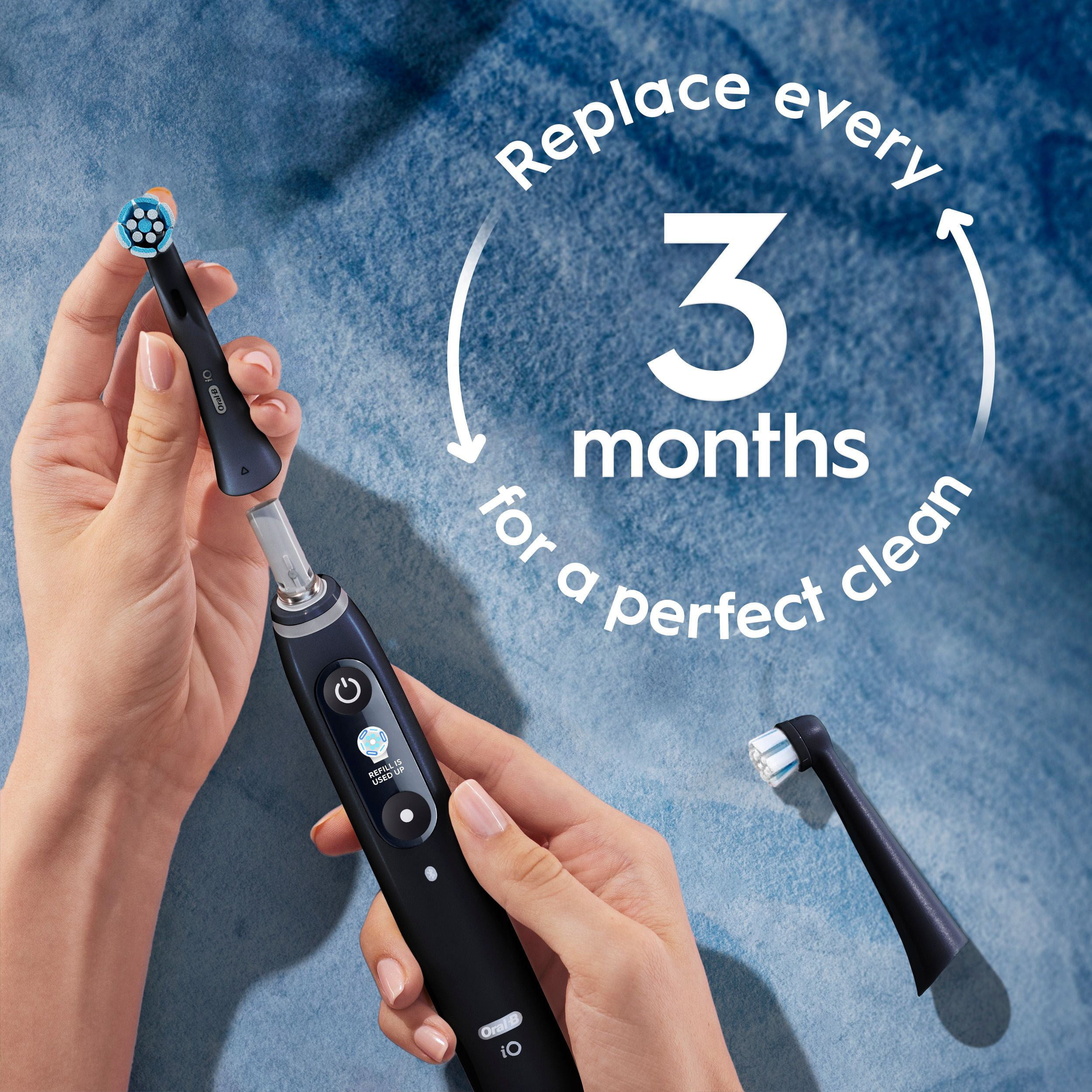 Oral-B iO Gentle Care Replacement Heads, Electric Toothbrush Brush Heads, Black, 2 Count