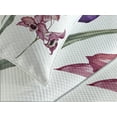 thumbnail image 4 of Ambesonne Watercolor Quilted Bedspread Set 3 Pcs, Flourishing Environment, Queen Size, Cream Violet Dried Rose, 4 of 5