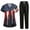 01-Dark Blue, variant on Womens 4th of July V-Neck Scrub Set, 250th Anniversary USA 2-Piece Short Sleeve Top & Pants Medical Uniform with Multi Pockets, Stylish Workwear for Nurses & Caregivers 03-Royal Blue XL