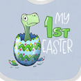 thumbnail image 4 of Inktastic My 1st Easter Dinosaur Hatching Easter Egg Boys or Girls Baby Bib, 4 of 4